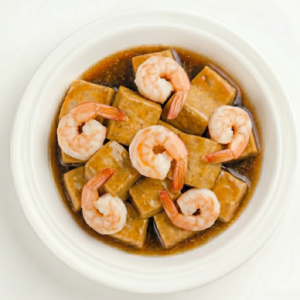 Stir Fried Beancurd With Prawn Balls