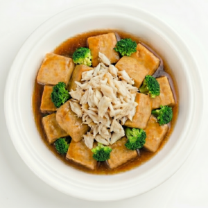 Braised Beancurd With Crab Meat Broccoli