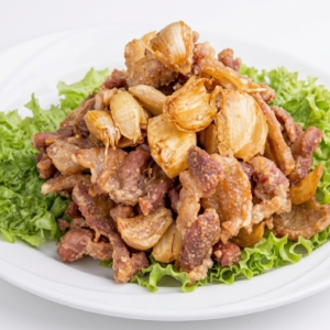 Golden Garlic Fried Sliced Pork