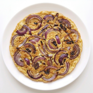 Pan Fried Onions Omelette