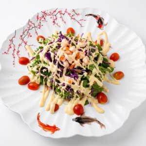 Salad Ice Plant with Prawns