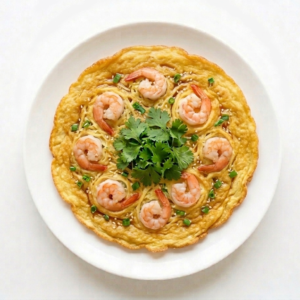 Pan Fried Shrimp Omelette