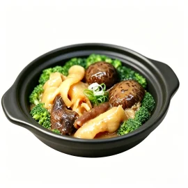 Braised SeaCucumber with Mushroom._converted