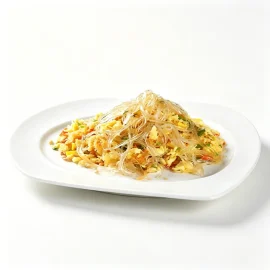 Fried Egg With Shark’s Fin with Scrambled Egg。_converted