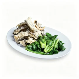 Salted Egg York Deep Fried Fish Skin Kai Lan_converted