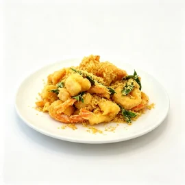 Salted EggPrawns - Golden PrawnsBal（Shelled）。_converted