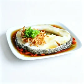 Steamed Cod Fish。_converted